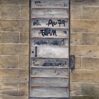 Old Door, Nicosia Watercolor Painting, 18x26cm