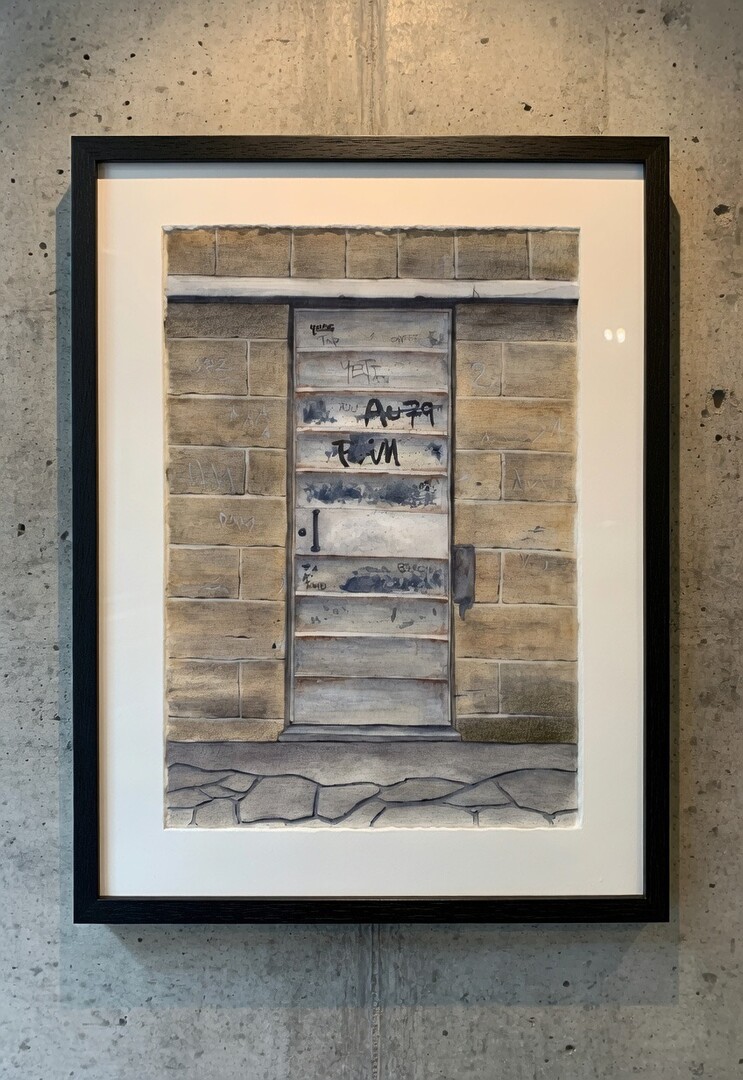 Old Door, Nicosia Watercolor Painting, 18x26cm