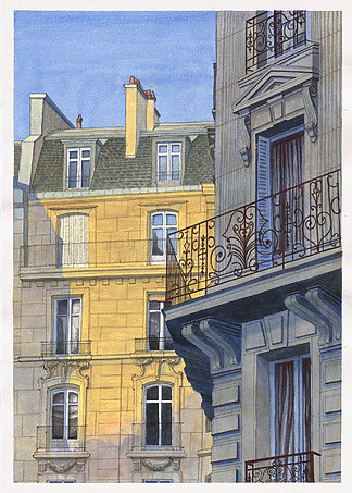 Place Monge Facades, Paris